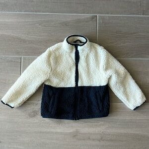 Janie and Jack Toddler Boys Blue and White Sherpa Jacket.
